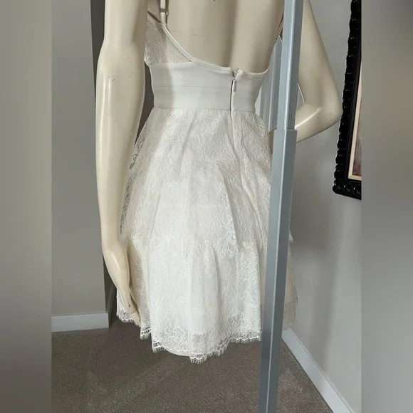 NWT BCBGMaxAzria “Josanna” White Lace Mini Dress 🤍 - Picture 10 of 16